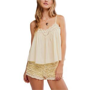 intimately fp -  Women's Woven Lace Cami - Pear Sorbe Pear Sorbet